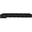 Meridian Furniture Tremblay Black Velvet Modular Sectional