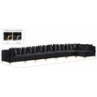 Meridian Furniture Tremblay Black Velvet Modular Sectional