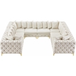 Meridian Furniture Tremblay Cream Velvet Modular Sectional