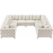 Meridian Furniture Tremblay Cream Velvet Modular Sectional