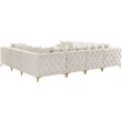 Meridian Furniture Tremblay Cream Velvet Modular Sectional