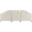 Meridian Furniture Tremblay Cream Velvet Modular Sectional