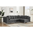 Meridian Furniture Tremblay Grey Velvet Modular Sectional