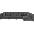 Meridian Furniture Tremblay Grey Velvet Modular Sectional