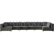 Meridian Furniture Tremblay Grey Velvet Modular Sectional