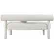 Meridian Furniture Parlor Cream Boucle Fabric Bench