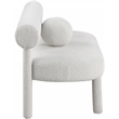 Meridian Furniture Parlor Cream Boucle Fabric Bench