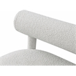 Meridian Furniture Parlor Cream Boucle Fabric Bench