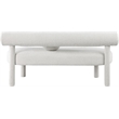 Meridian Furniture Parlor Cream Boucle Fabric Bench