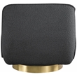 Meridian Furniture Geneva Black Boucle Fabric Swivel Accent Chair