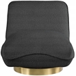Meridian Furniture Geneva Black Boucle Fabric Swivel Accent Chair