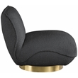 Meridian Furniture Geneva Black Boucle Fabric Swivel Accent Chair
