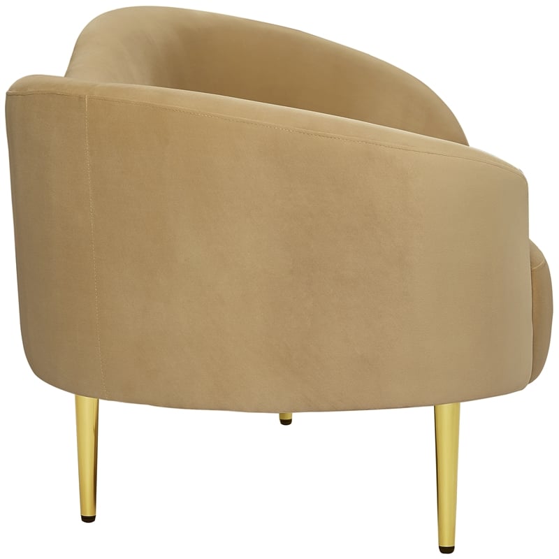 Meridian Furniture Ritz Camel Velvet Sofa