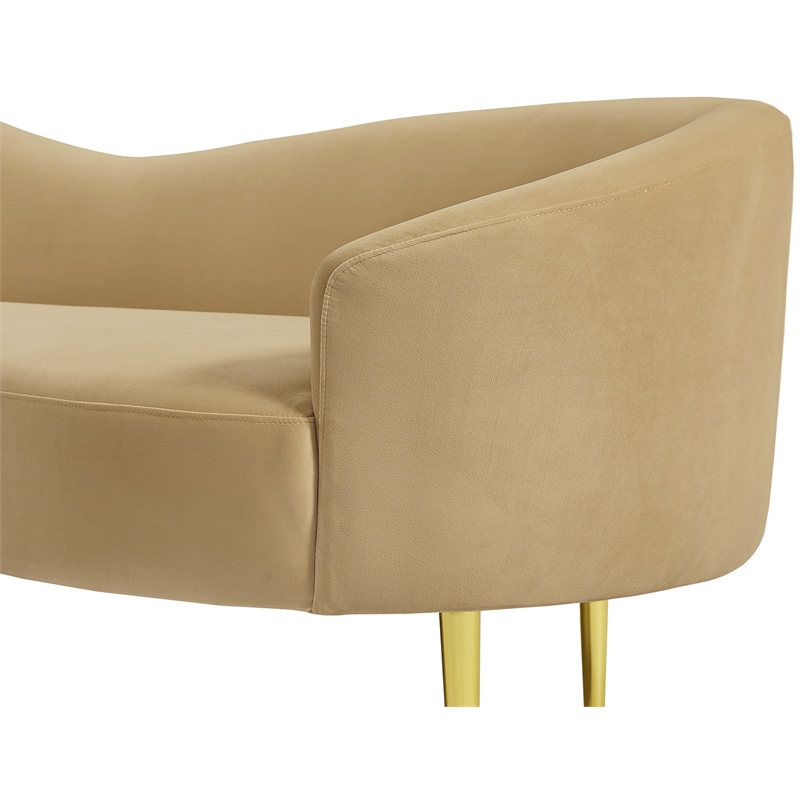 Meridian Furniture Ritz Camel Velvet Sofa
