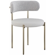 Meridian Furniture Beacon Taupe Vegan Leather and Boucle Dining Chair (Set of 2)