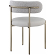 Meridian Furniture Beacon Taupe Vegan Leather and Boucle Dining Chair (Set of 2)