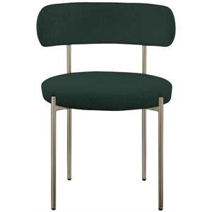 Meridian Furniture Beacon Green Boucle Fabric Dining Chair