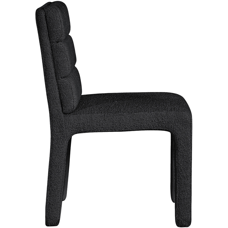 Meridian Furniture Kai Black Boucle Fabric Dining Chair