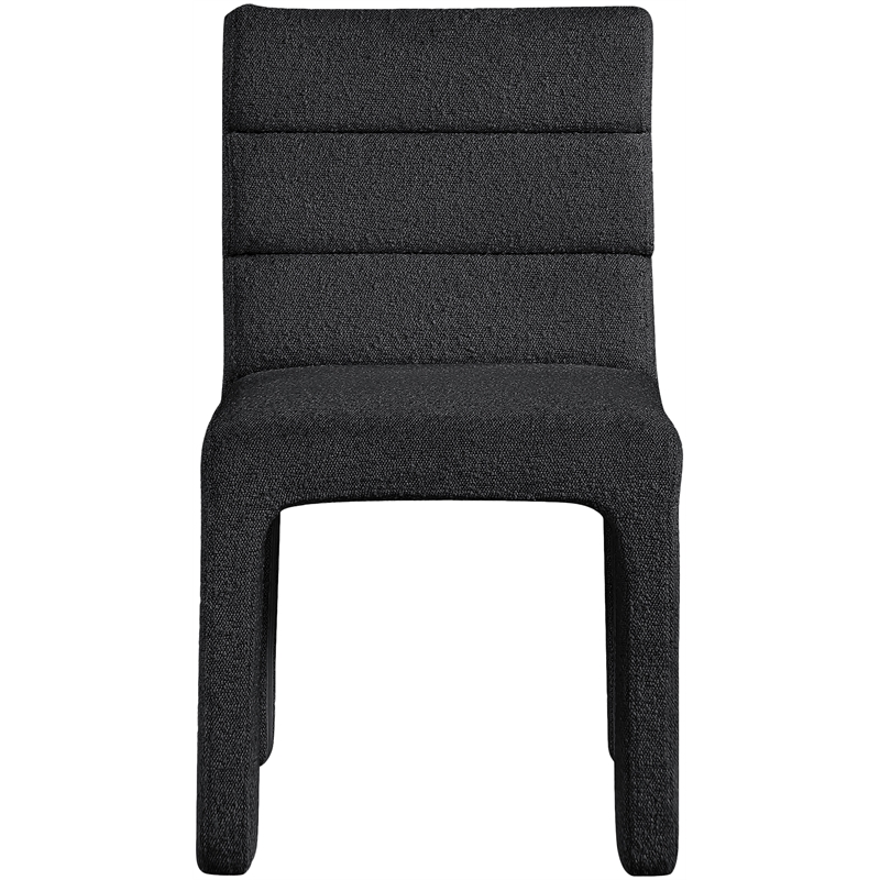 Meridian Furniture Kai Black Boucle Fabric Dining Chair