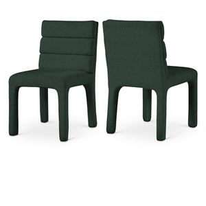 Meridian Furniture Kai Green Boucle Fabric Dining Chair