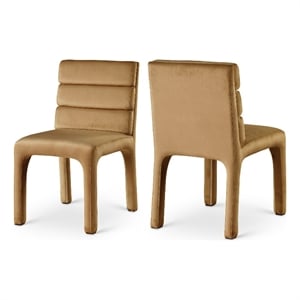 Meridian Furniture Kai Saddle Velvet Dining Chair (Set of 2)