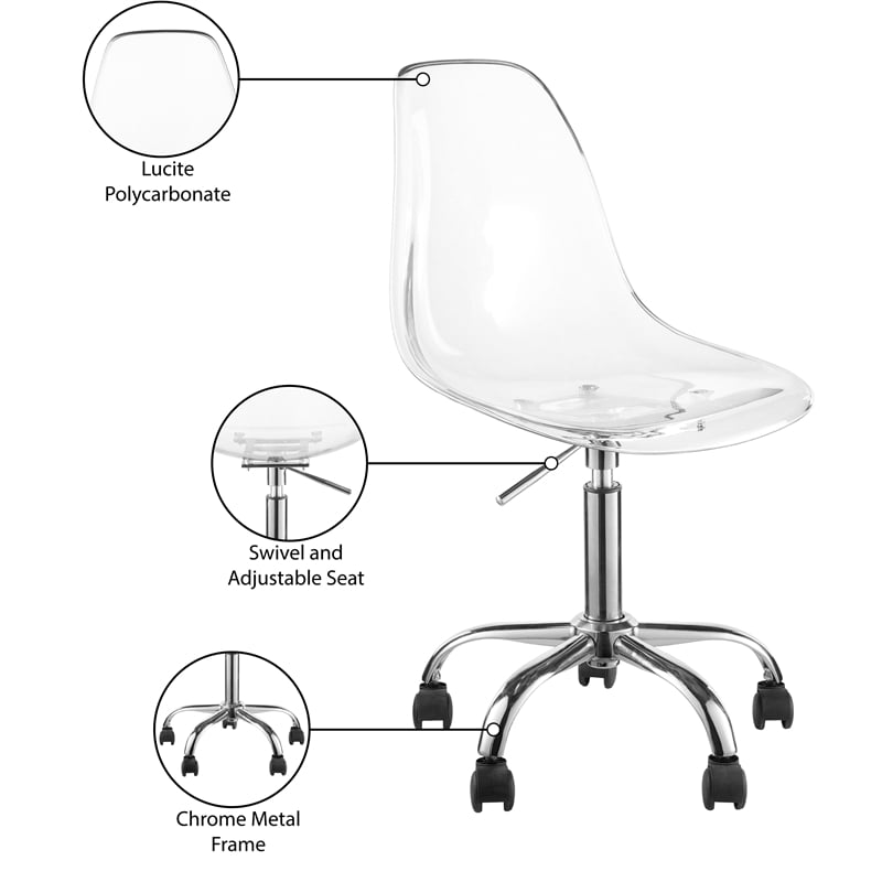 Meridian Furniture Clarion Chrome Office Chair