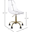 Meridian Furniture Clarion Gold Office Chair