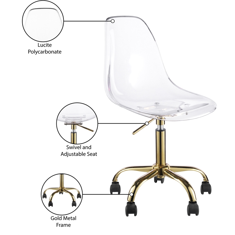 Meridian Furniture Clarion Gold Office Chair