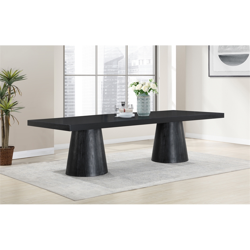 Meridian Furniture Tavolo Black Oak Veneer Dining Table