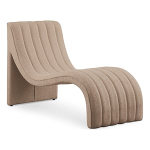 Meridian Furniture Orian Beige Teddy Fabric Chaise