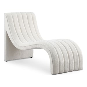Meridian Furniture Orian Cream Teddy Fabric Chaise