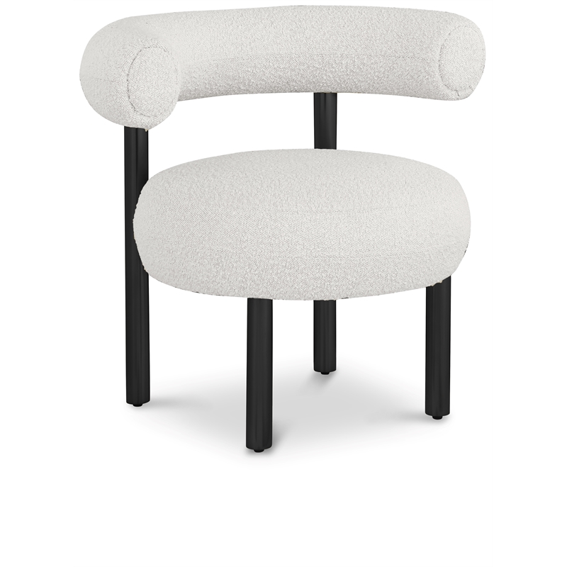 Meridian Furniture Bordeaux Cream Boucle Fabric Accent Chair