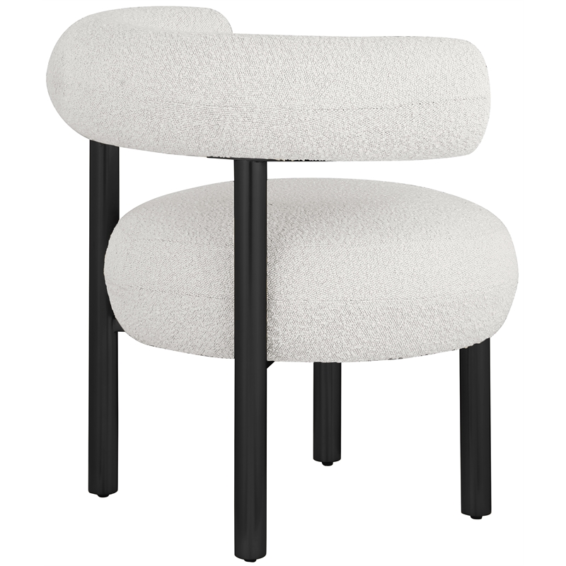 Meridian Furniture Bordeaux Cream Boucle Fabric Accent Chair