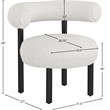 Meridian Furniture Bordeaux Cream Boucle Fabric Accent Chair