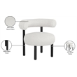 Meridian Furniture Bordeaux Cream Boucle Fabric Accent Chair