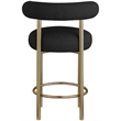 Meridian Furniture Bordeaux Black Boucle Fabric Stool