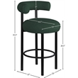 Meridian Furniture Bordeaux Green Boucle Fabric Stool