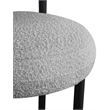 Meridian Furniture Bordeaux Grey Boucle Fabric Stool