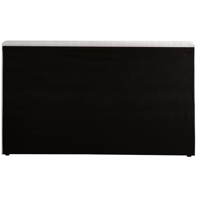 Meridian Furniture Devin Cream Linen Textured Fabric Full Bed