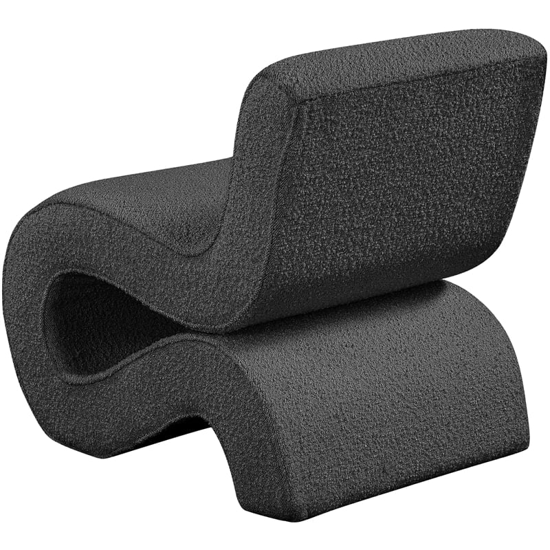 Meridian Furniture Desiree Black Boucle Fabric Accent Chair
