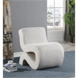 Meridian Furniture Desiree Cream Boucle Fabric Accent Chair