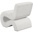 Meridian Furniture Desiree Cream Boucle Fabric Accent Chair