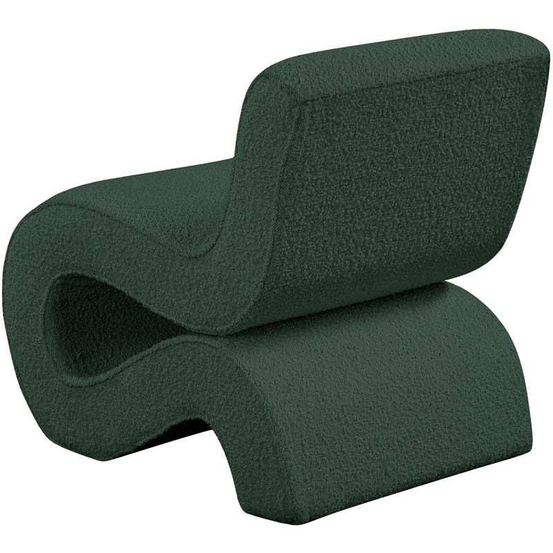 Meridian Furniture Desiree Green Boucle Fabric Accent Chair