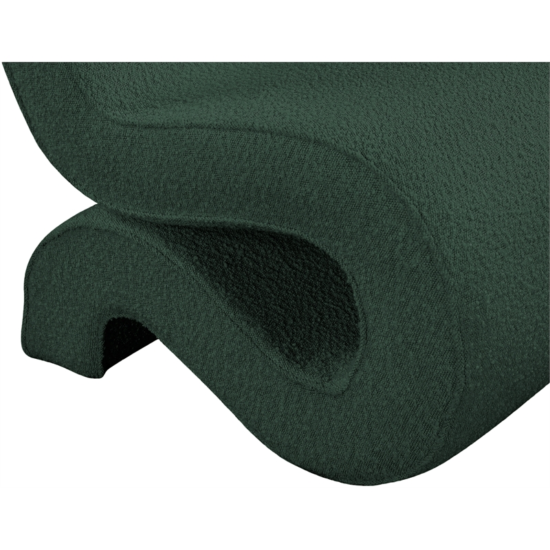 Meridian Furniture Desiree Green Boucle Fabric Accent Chair