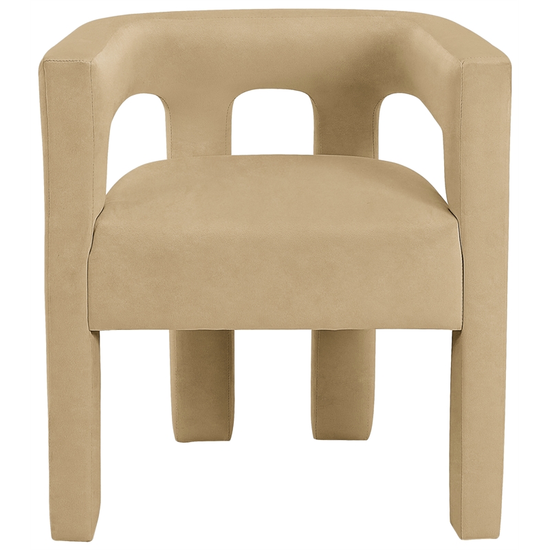Meridian Furniture Athena Camel Velvet Dining Chair