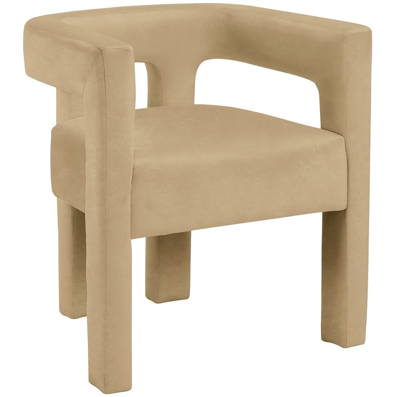 Meridian Furniture Athena Camel Velvet Dining Chair