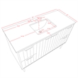Meridian Furniture Modernist White Bathroom Vanity