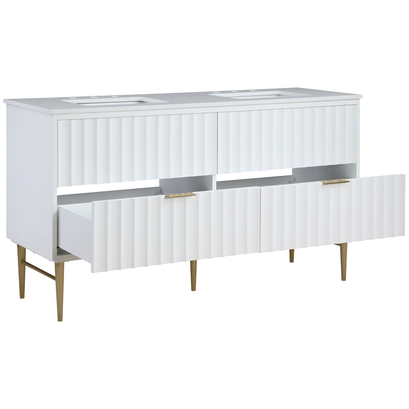 Meridian Furniture Modernist White Bathroom Vanity
