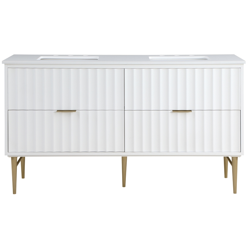 Meridian Furniture Modernist White Bathroom Vanity