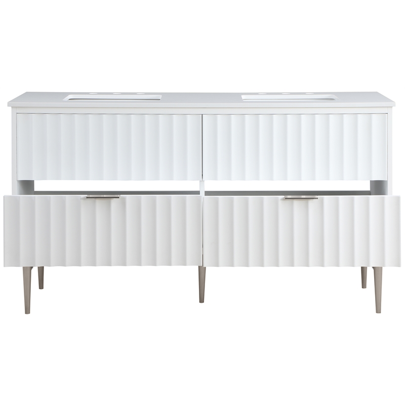 Meridian Furniture Modernist White Bathroom Vanity